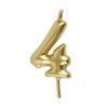 Vela Número 4 Dourado